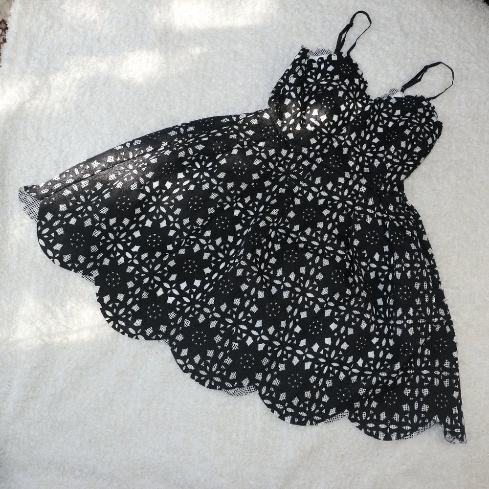 Soprano Scalloped Layered Circle Dress